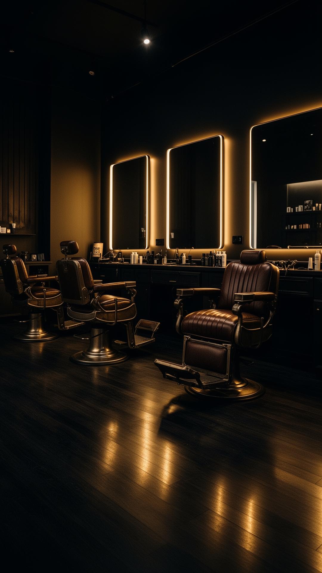 Interior da barbearia Canuto